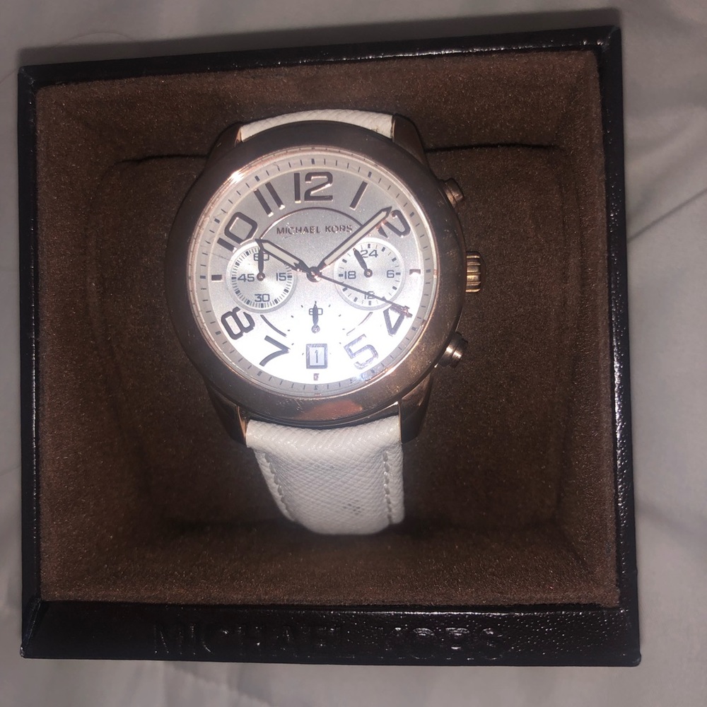 White leather Michael Kors Watch!